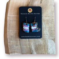 Transgender Pride Encaustic Earrings