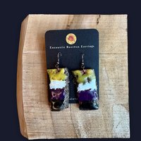 Non-binary Pride Encaustic Earrings