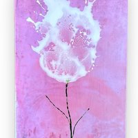 White Floral Blank Greeting Card