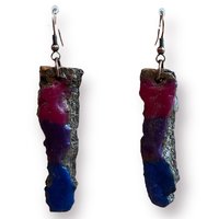 Bi Pride Encaustic Earrings