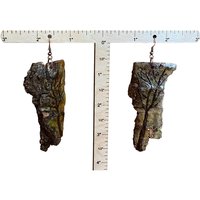 Large Tree Encaustic Earrings