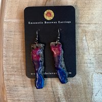 Bi Pride Encaustic Earrings