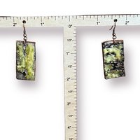 Abstract Yellow Encaustic Earrings