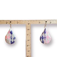 Diamond Teardrops Shaped Encaustic Earrings