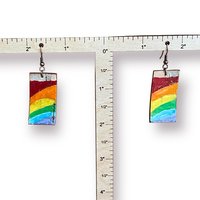 Rainbow Encaustic Earrings