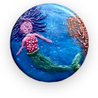 Mermaid Button Pin