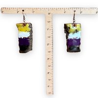 Non-binary Pride Encaustic Earrings