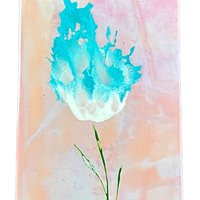 Blue/White Floral Blank Greeting Card