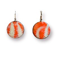 Fern Monoprint Encaustic Earrings