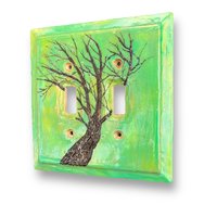 Double Switch Plate Cover in Green