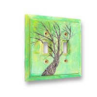 Double Switch Plate Cover in Green