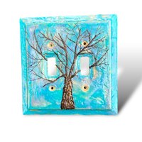 Double Switch Plate Cover in Blue