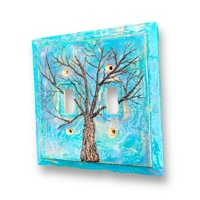 Double Switch Plate Cover in Blue