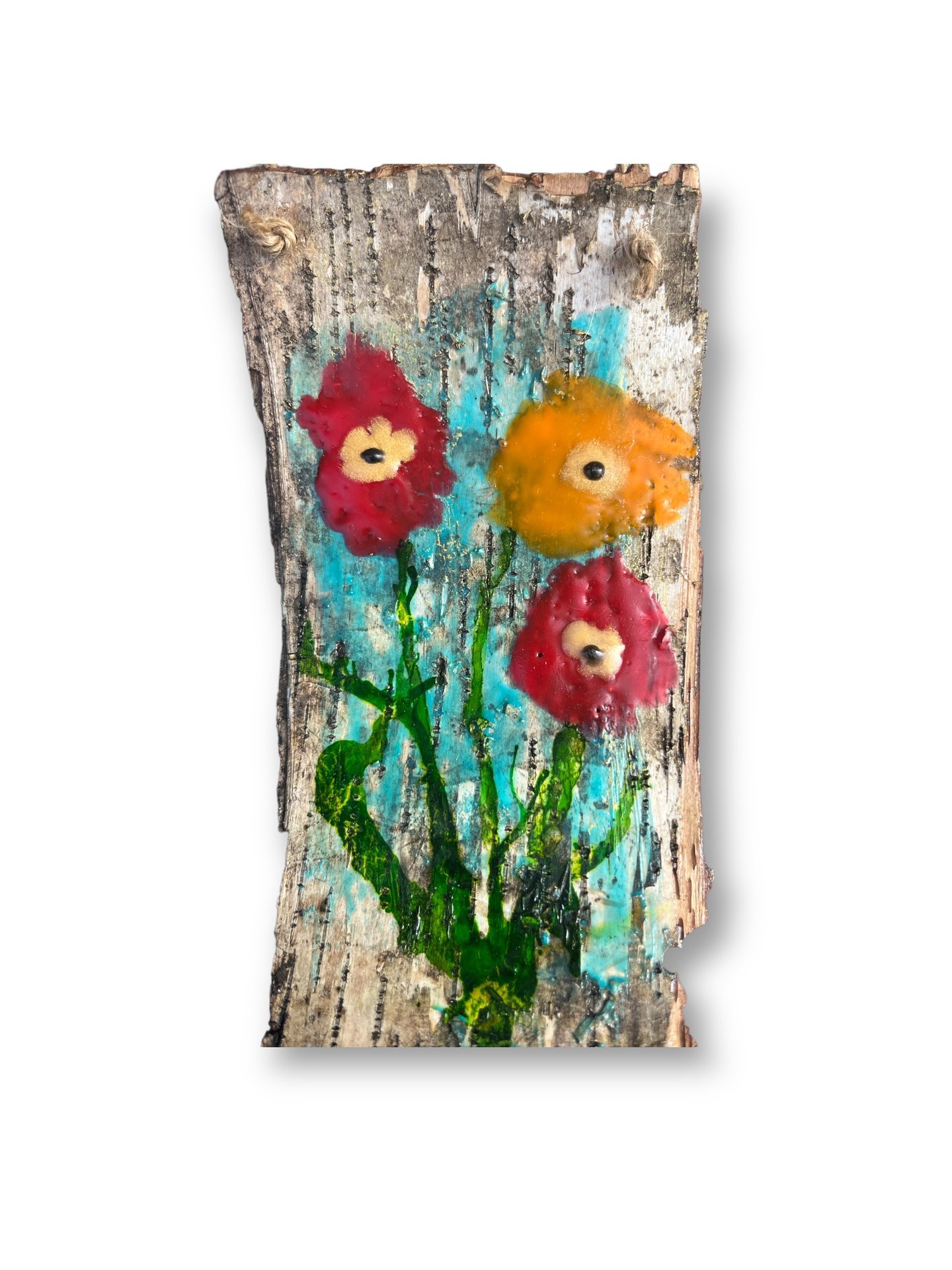 Abstract Trio of Poppies 