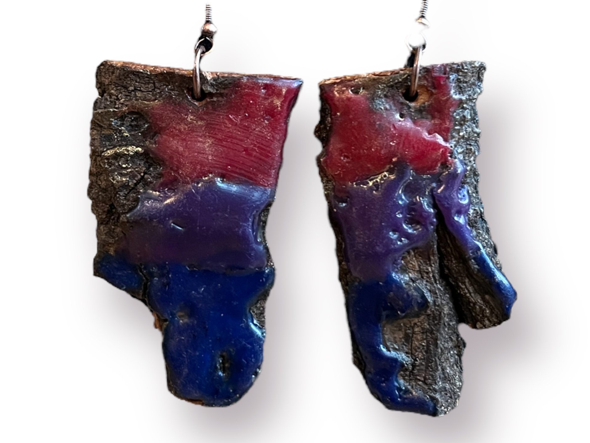 Bi Pride Encaustic Earrings