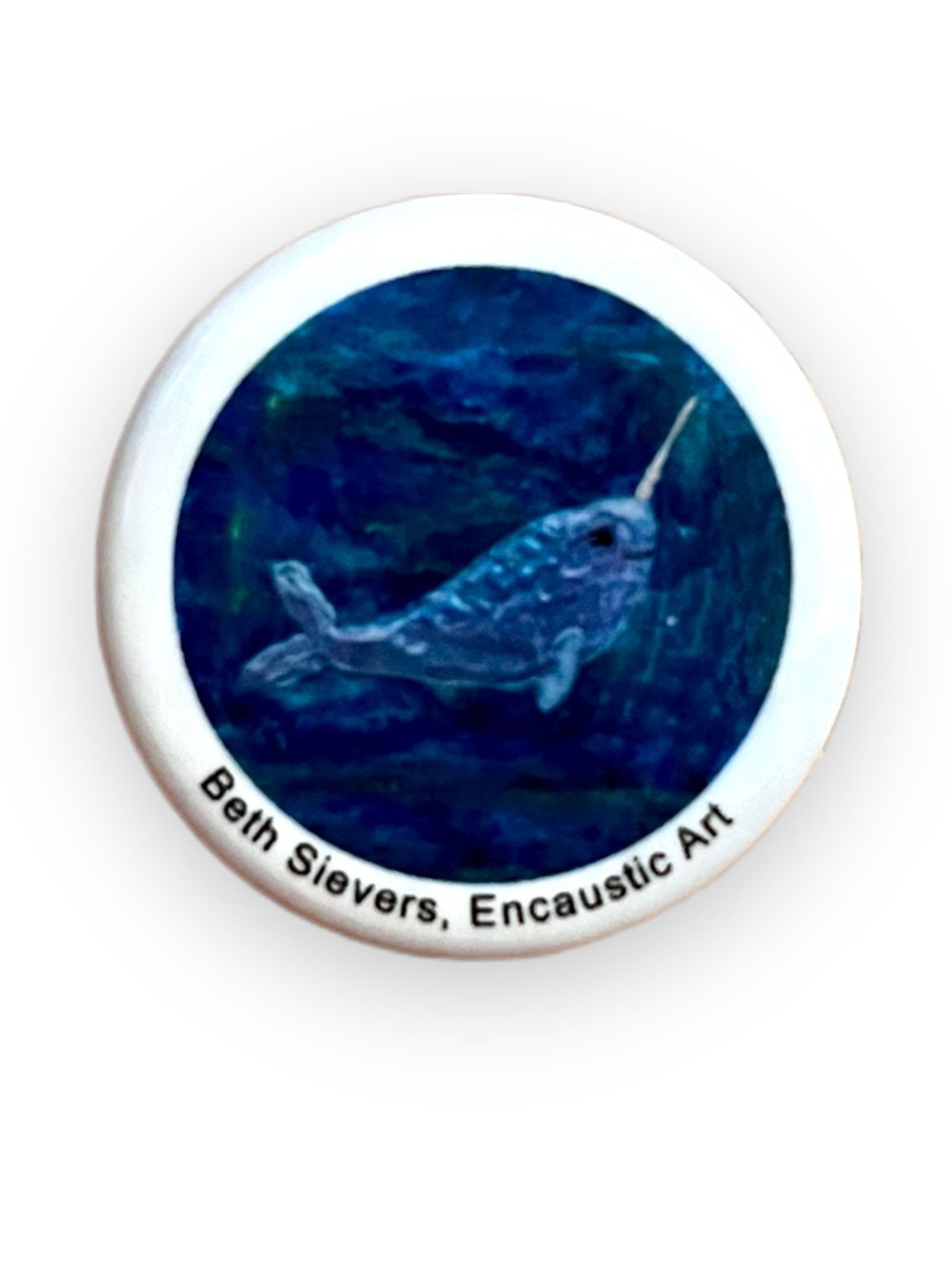 Narwhal Button Pin
