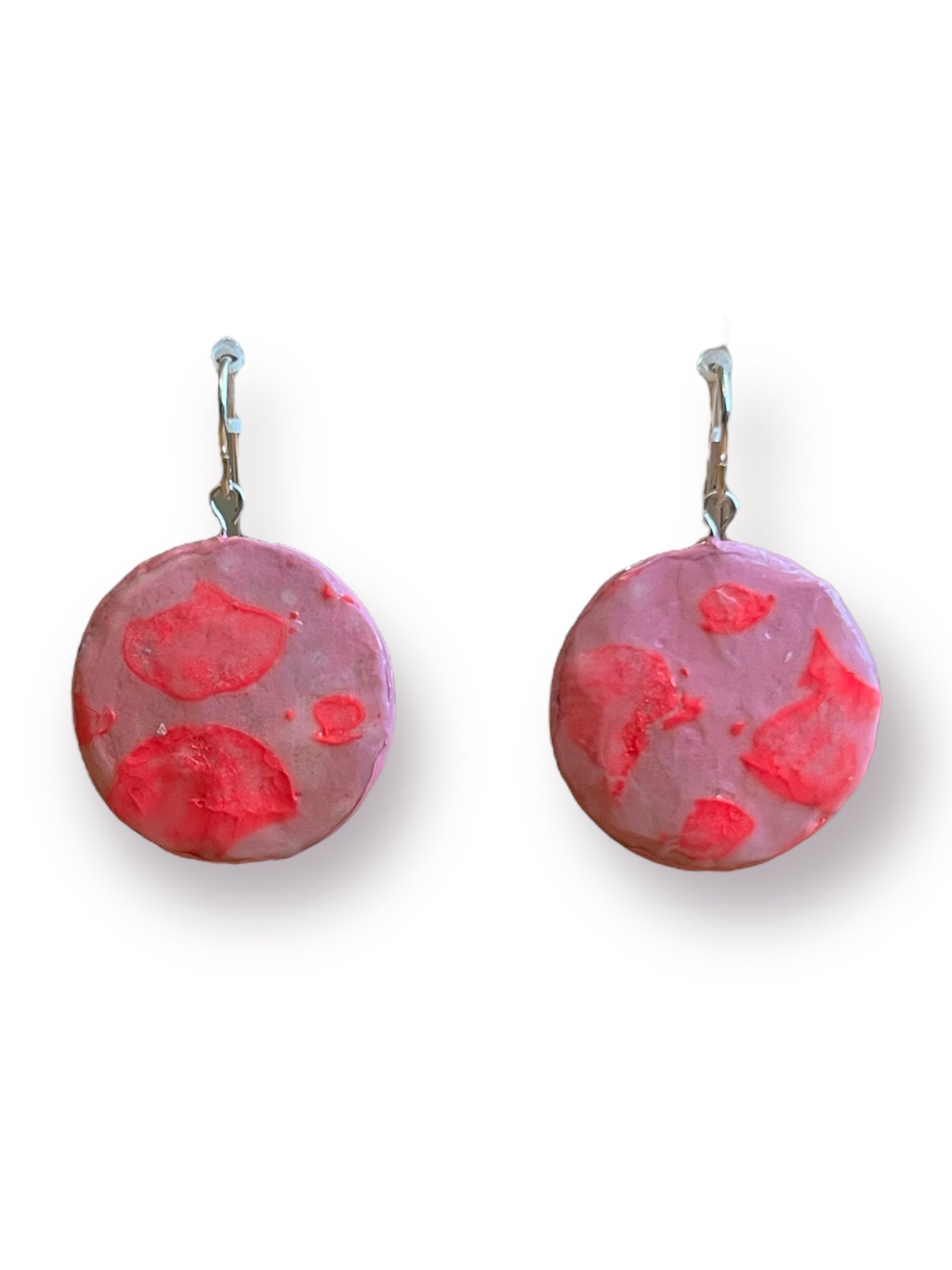 Pink on Pink Encaustic Earrings