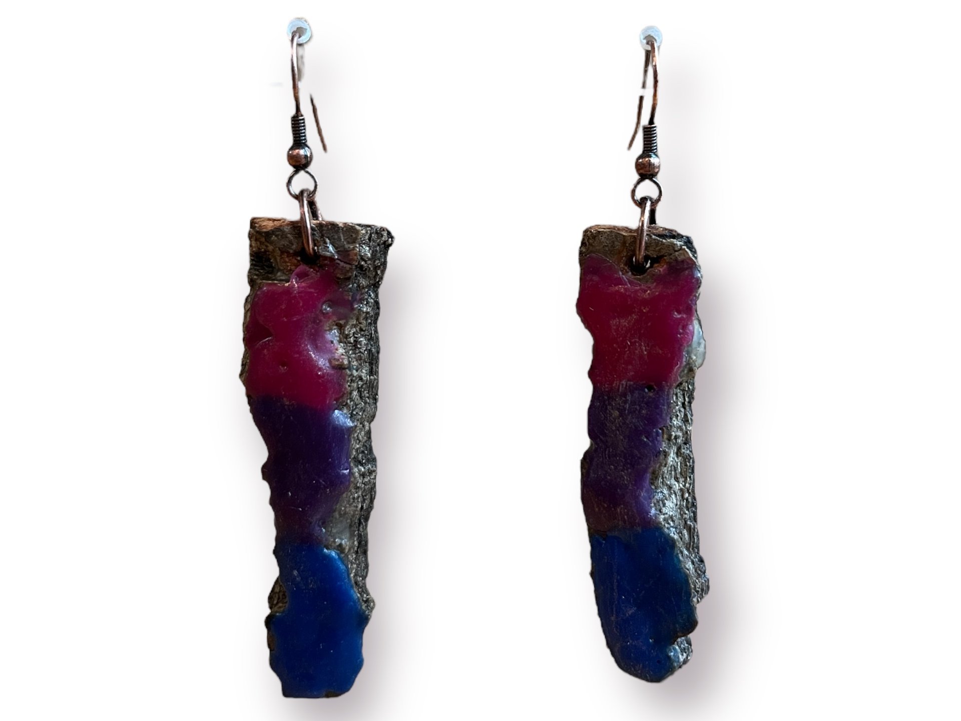 Bi Pride Encaustic Earrings