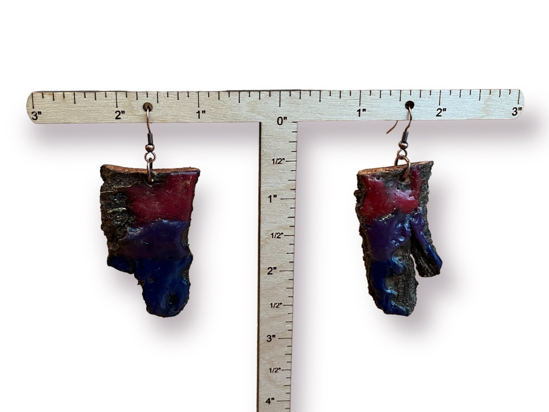 Bi Pride Encaustic Earrings