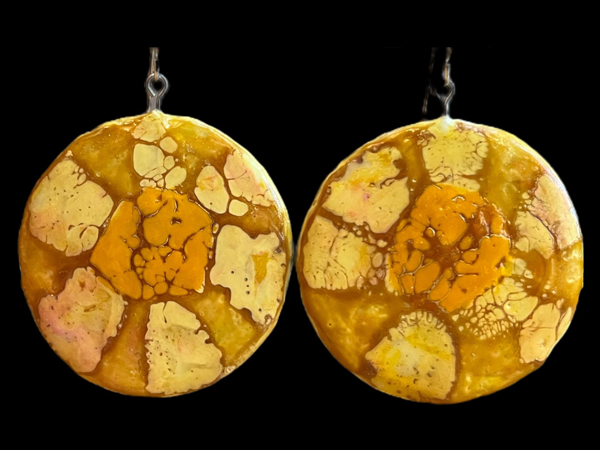 Suns 2 Encaustic Earrings