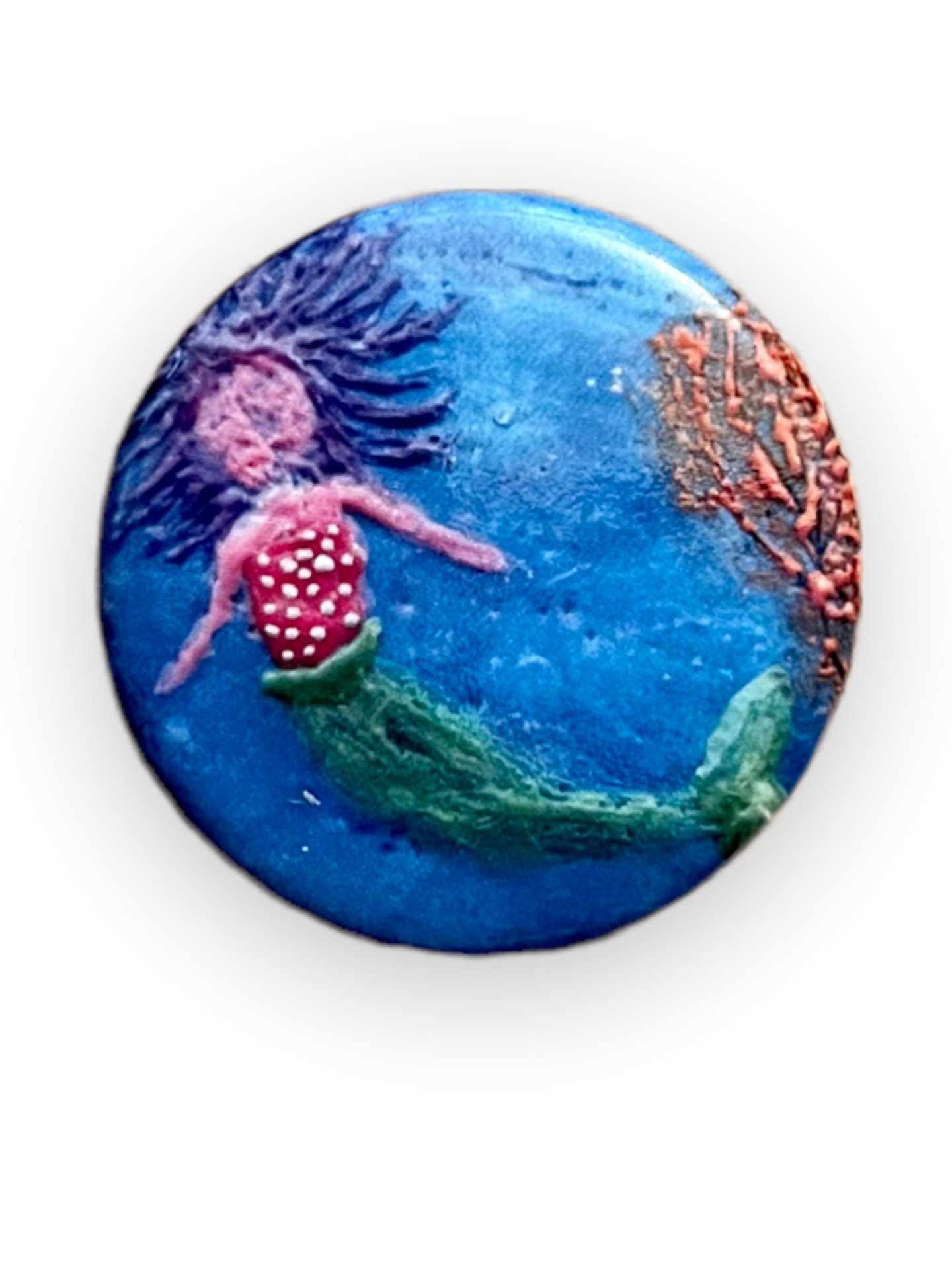 Mermaid Button Pin