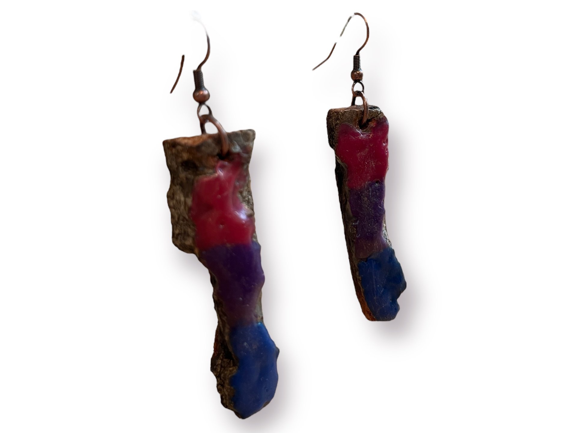 Bi Pride Encaustic Earrings