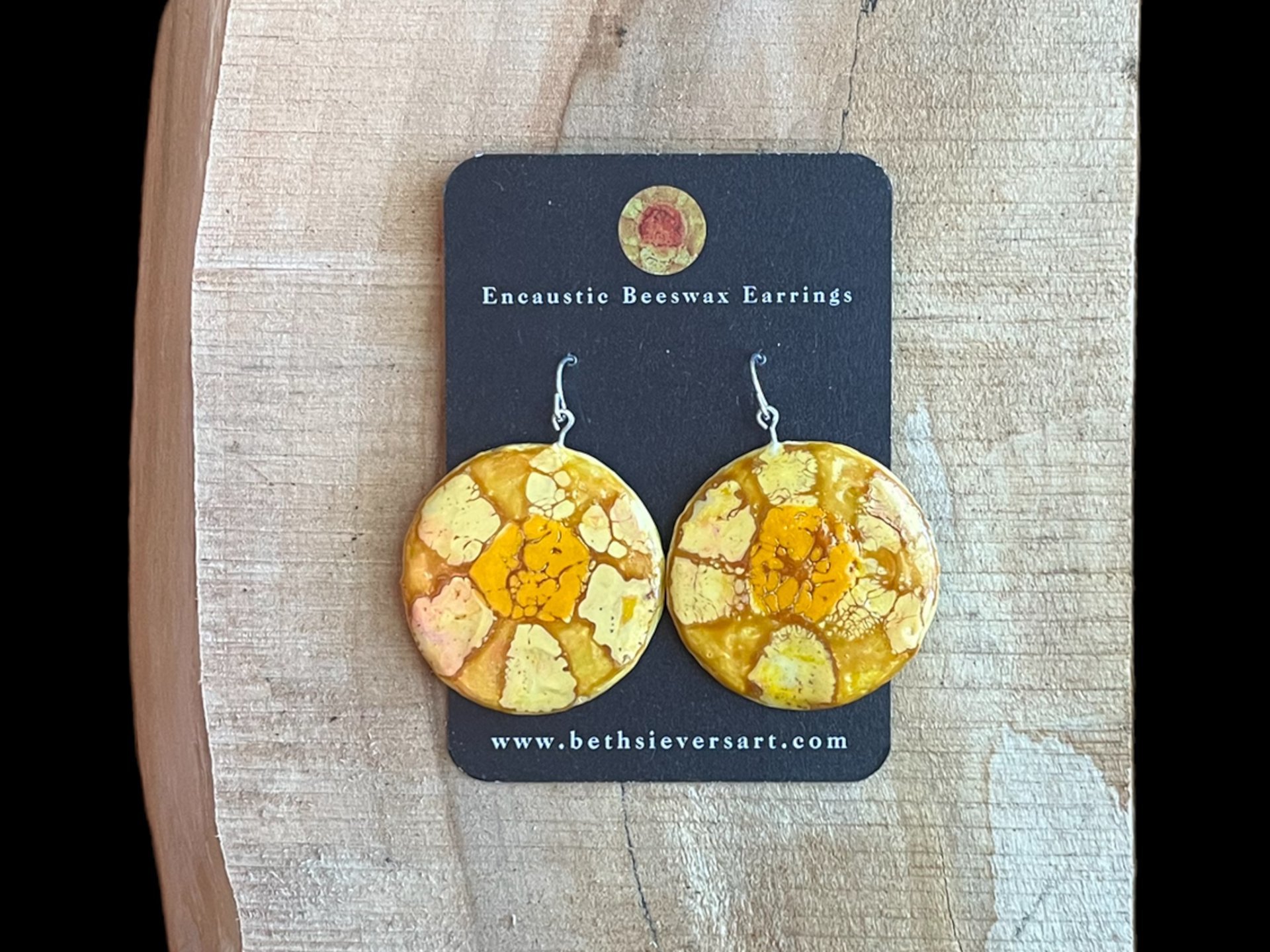 Suns 2 Encaustic Earrings