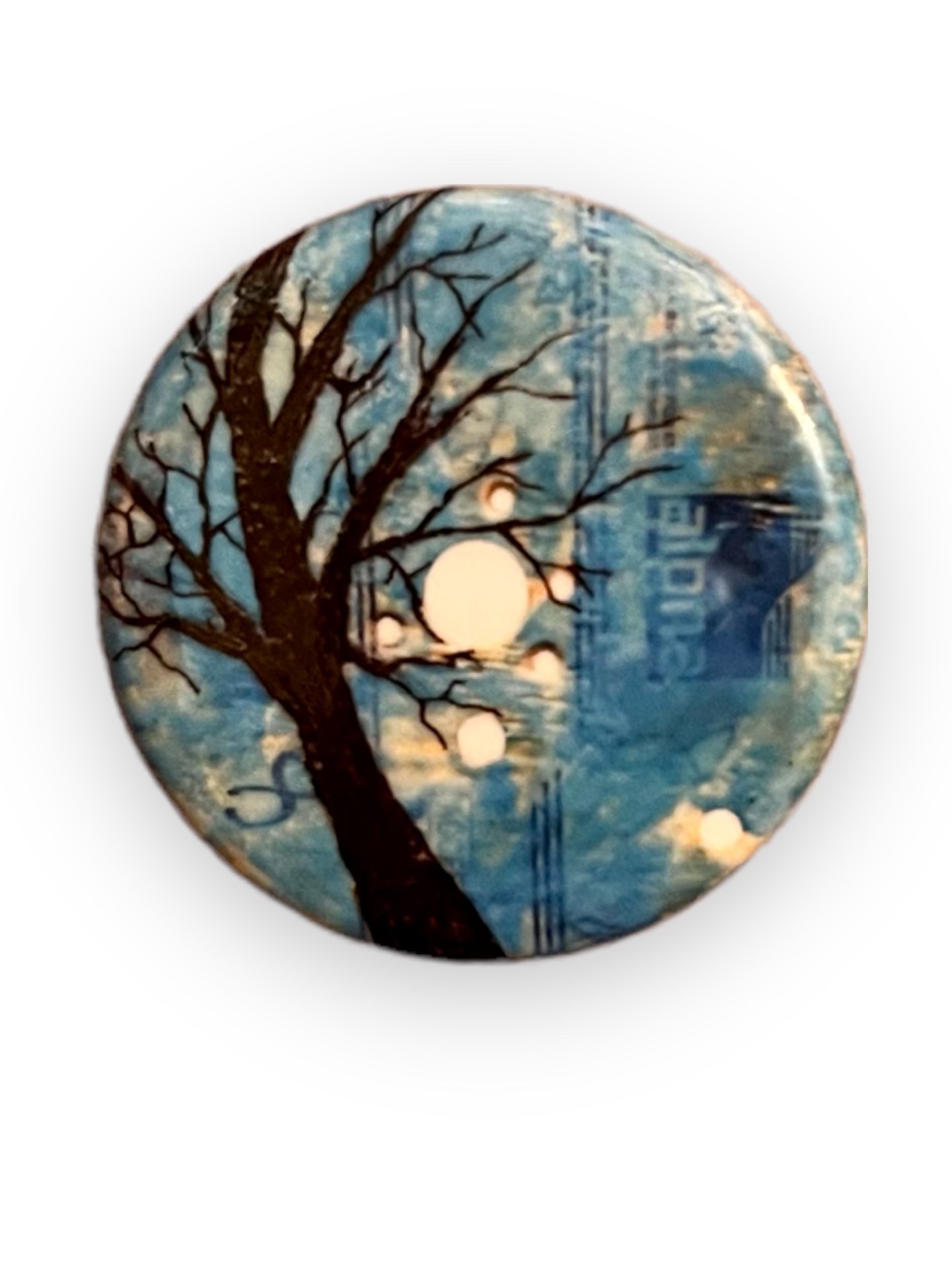 Tree Button Pin