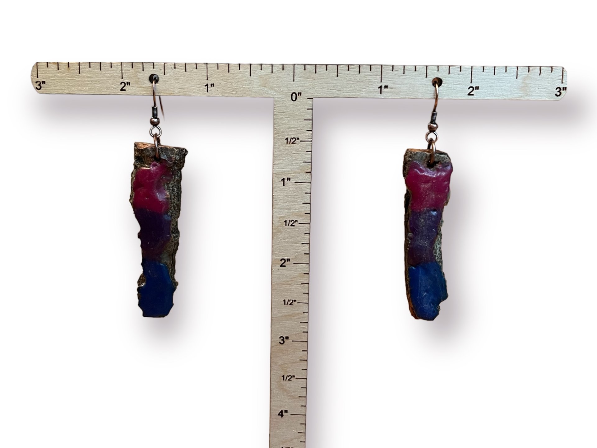 Bi Pride Encaustic Earrings