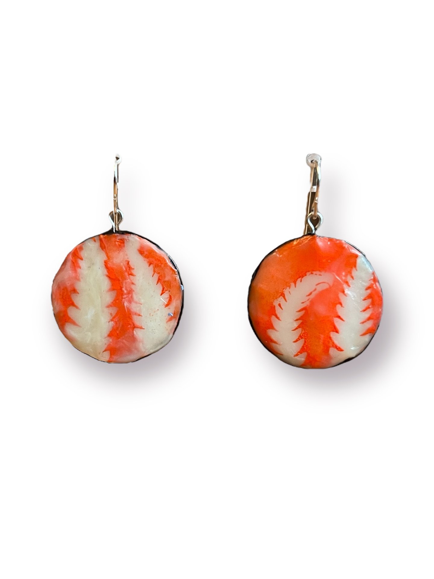 Fern Monoprint Encaustic Earrings