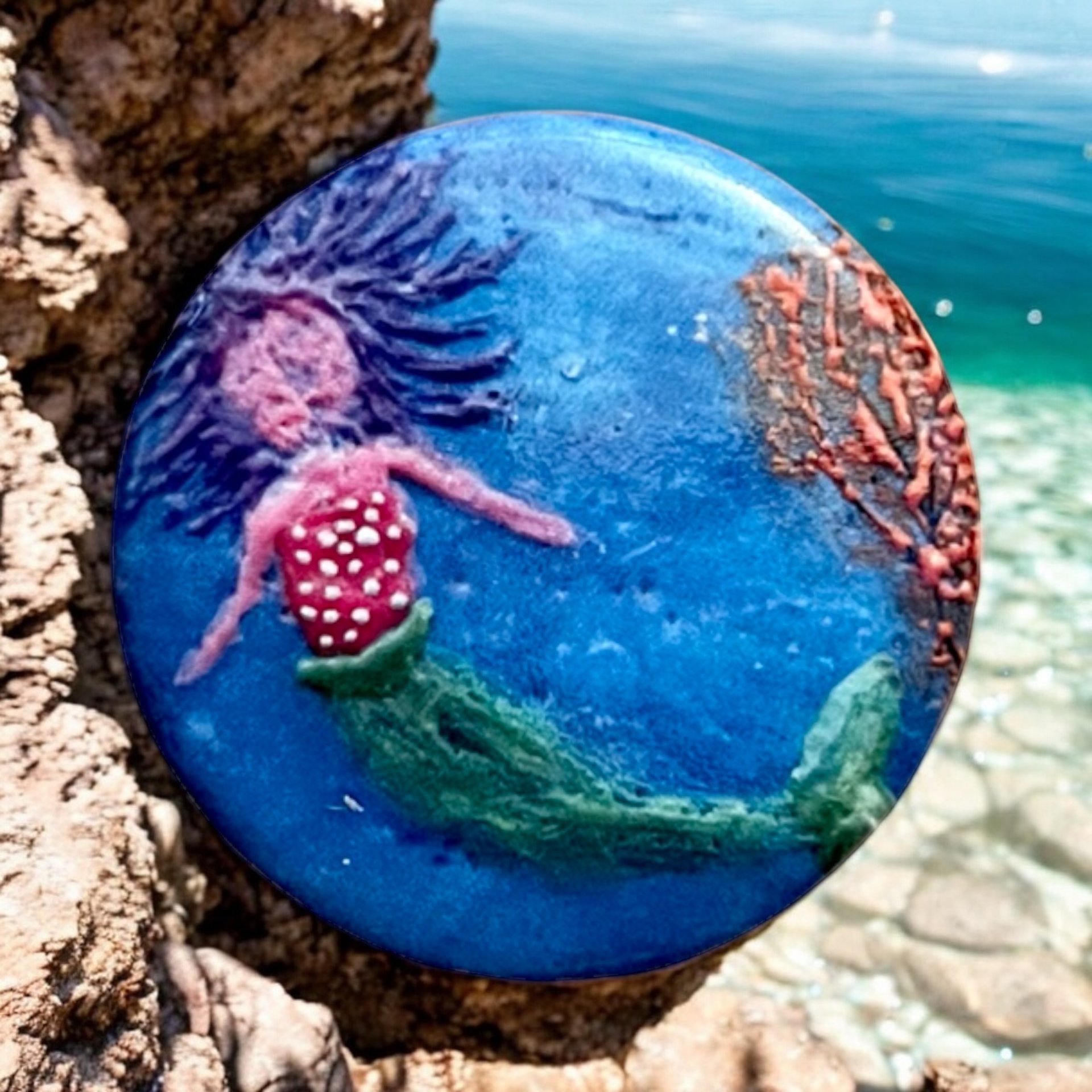 Mermaid Button Pin