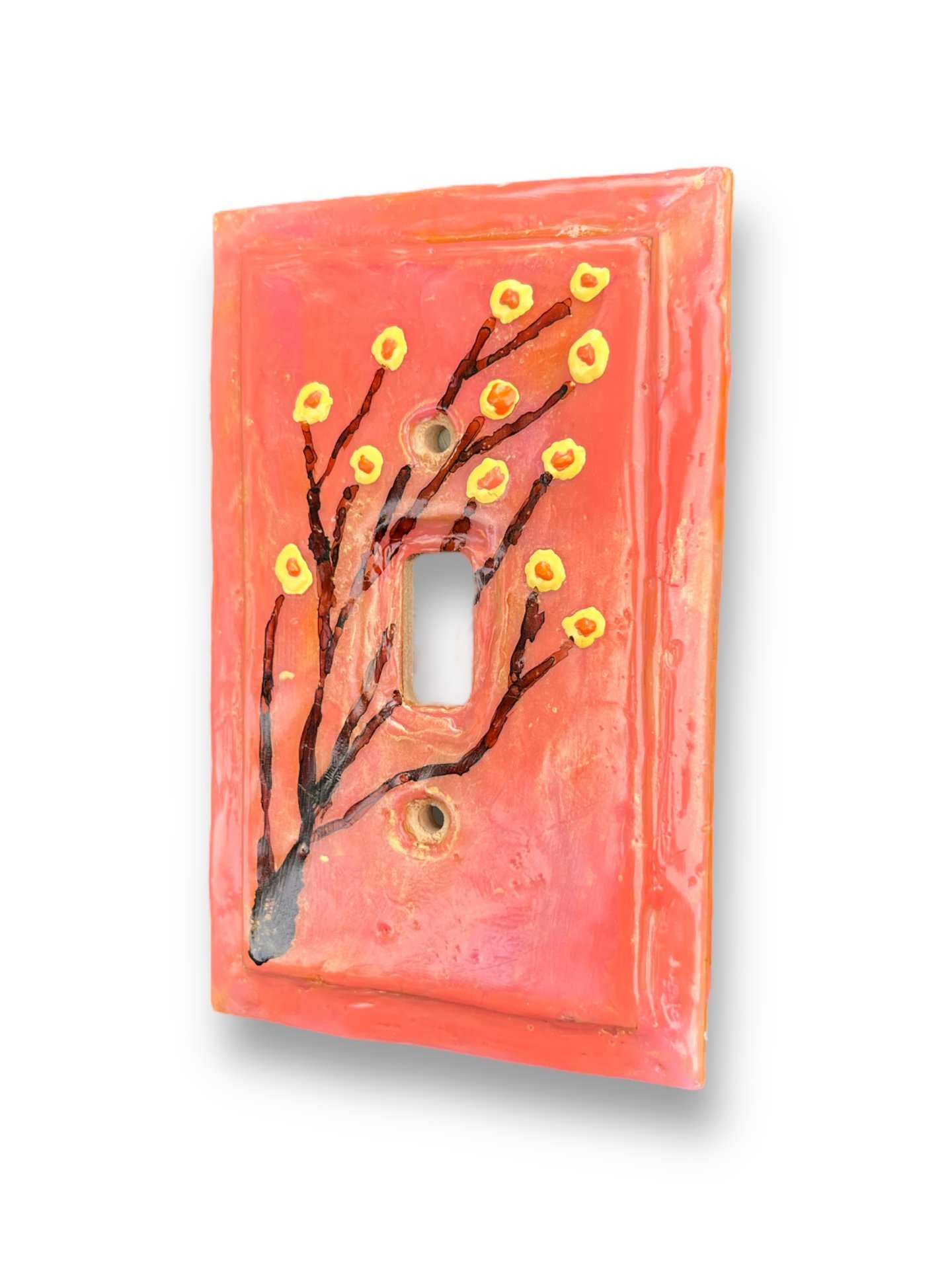 Floral Single Switch Plate Cover