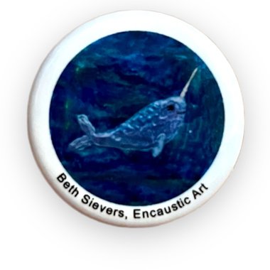 Narwhal Button Pin