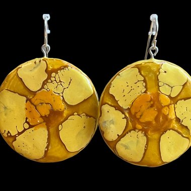 Sun Encaustic Earrings