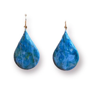 Blue Abstract Teardrops 