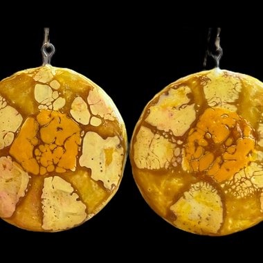 Suns 2 Encaustic Earrings