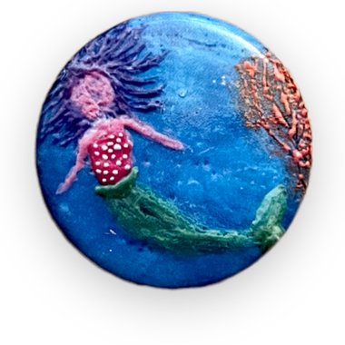 Mermaid Button Pin