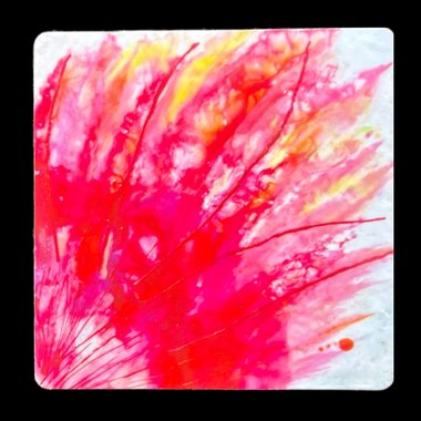 Abstract Pink Floral Printed Magnet