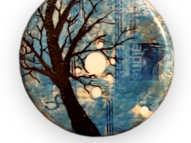 Tree Button Pin