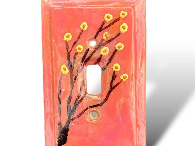 Floral Single Switch Plate Cover